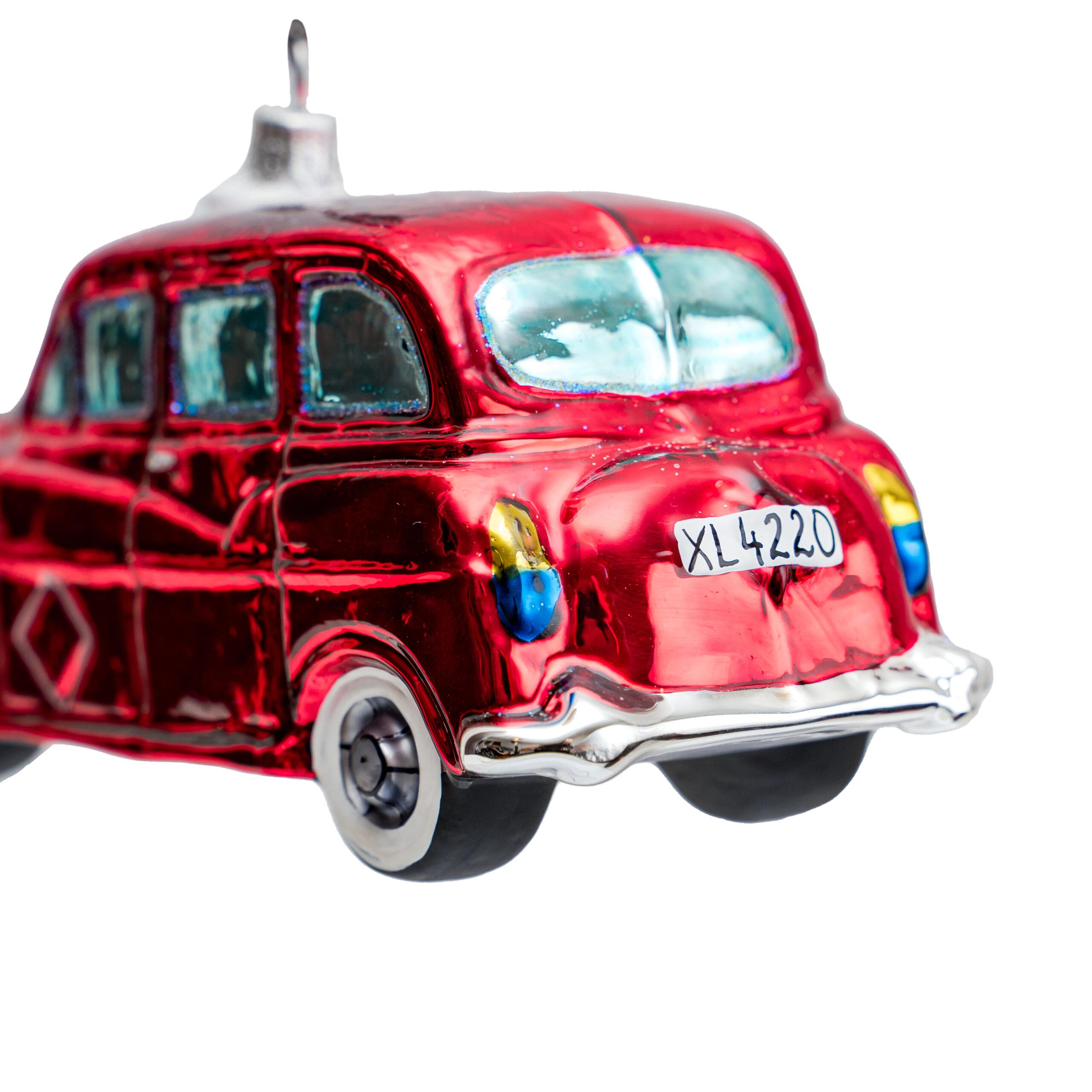 Ręcznie malowana bombka – Samochód Taxi Black Cab – Luxorna