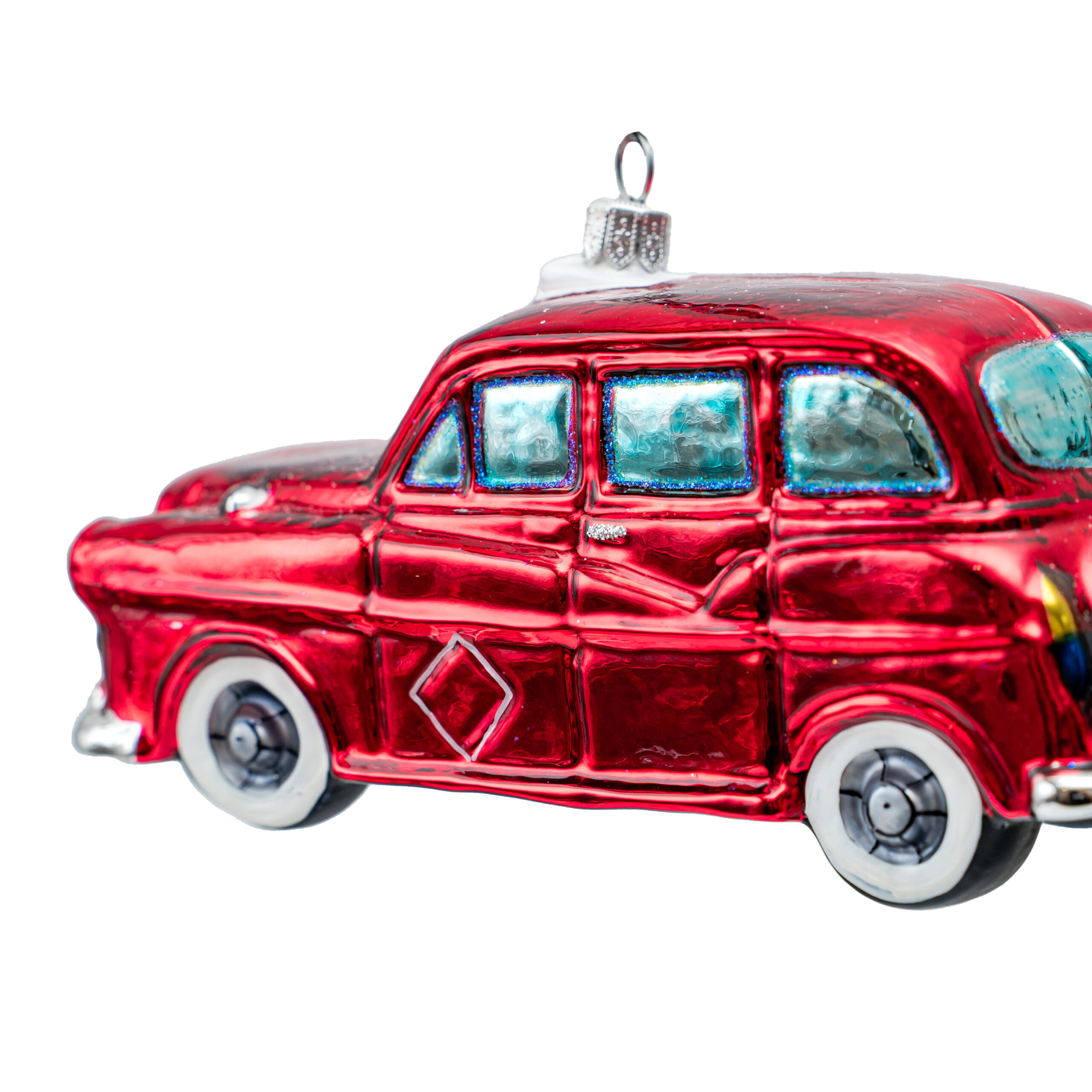 Ręcznie malowana bombka – Samochód Taxi Black Cab – Luxorna
