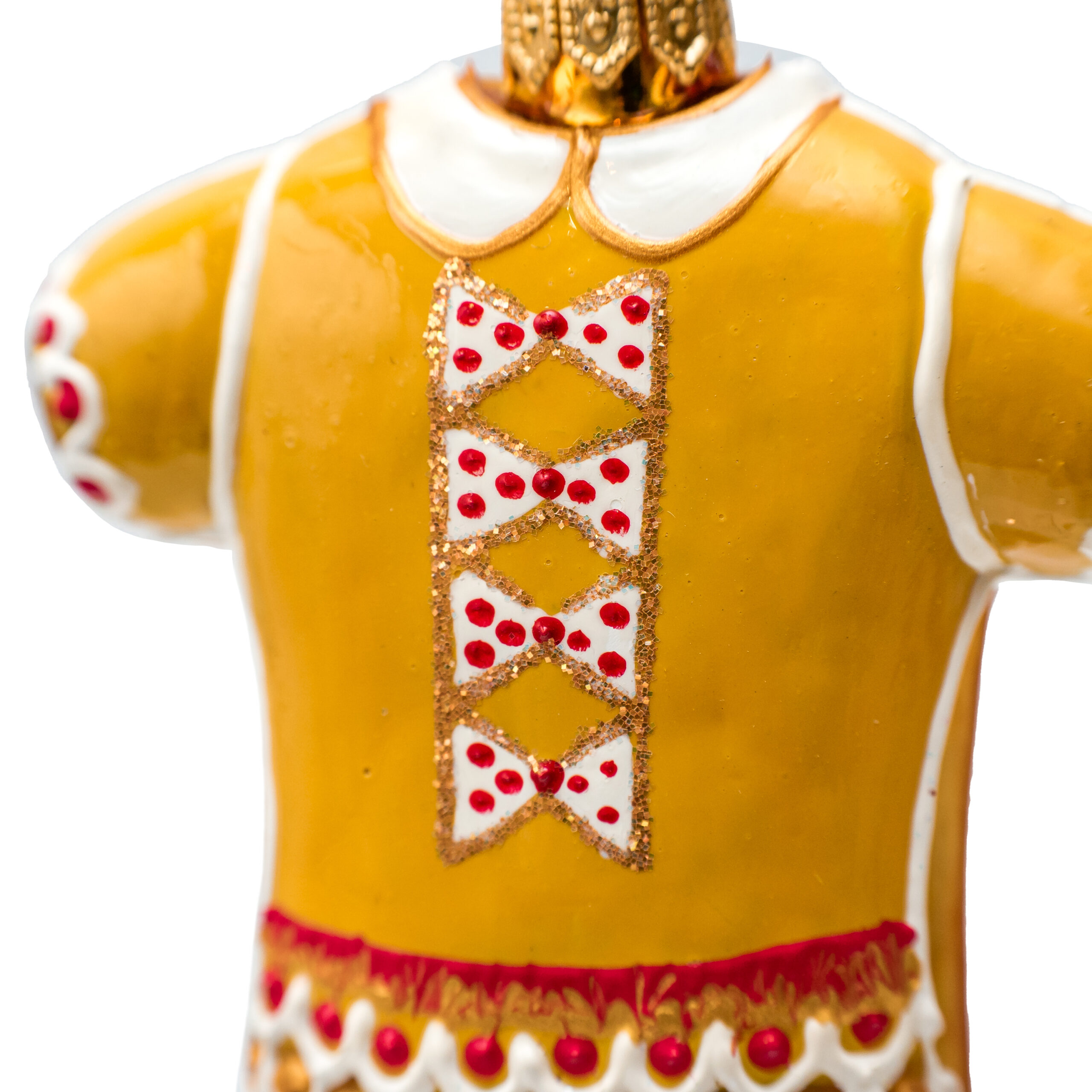 Ręcznie malowana bombka – Body żółte – Luxorna
