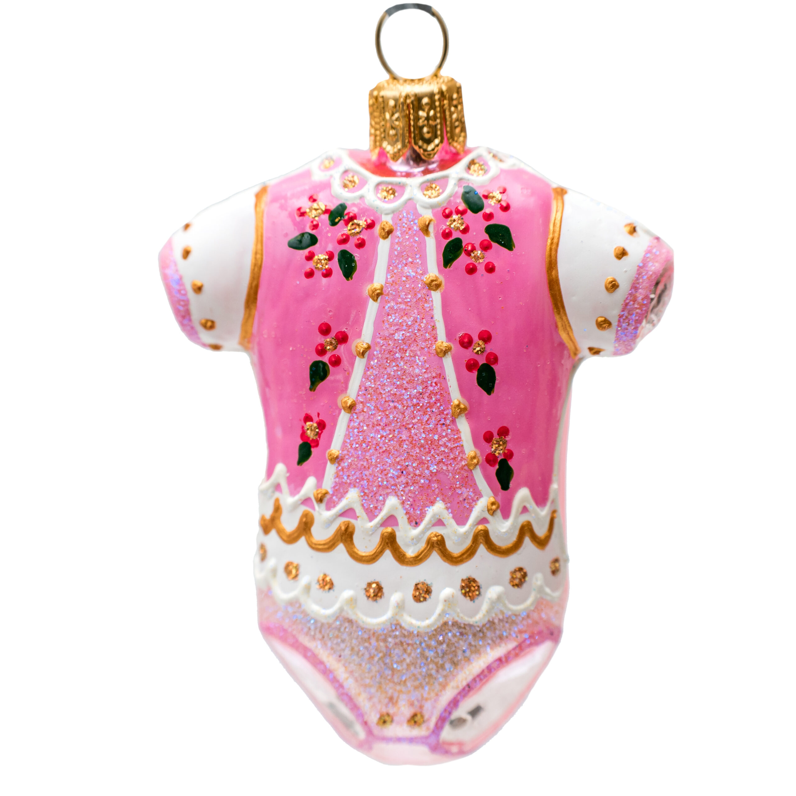 Ręcznie malowana bombka – Body różowe – Luxorna