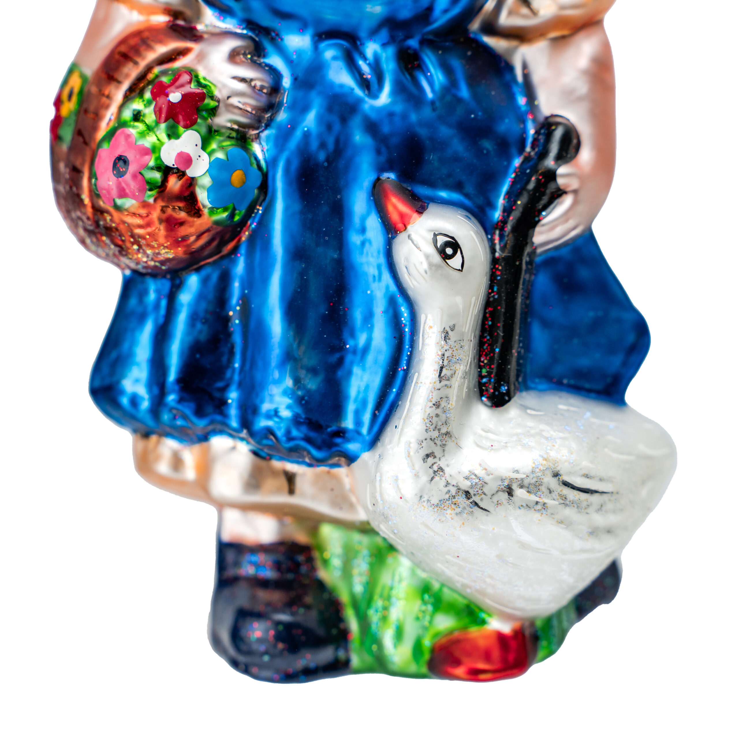 Ręcznie wykonana bombka – Dziewczynka Gęsiarka 2 – Luxorna – kolekcja Postacie
