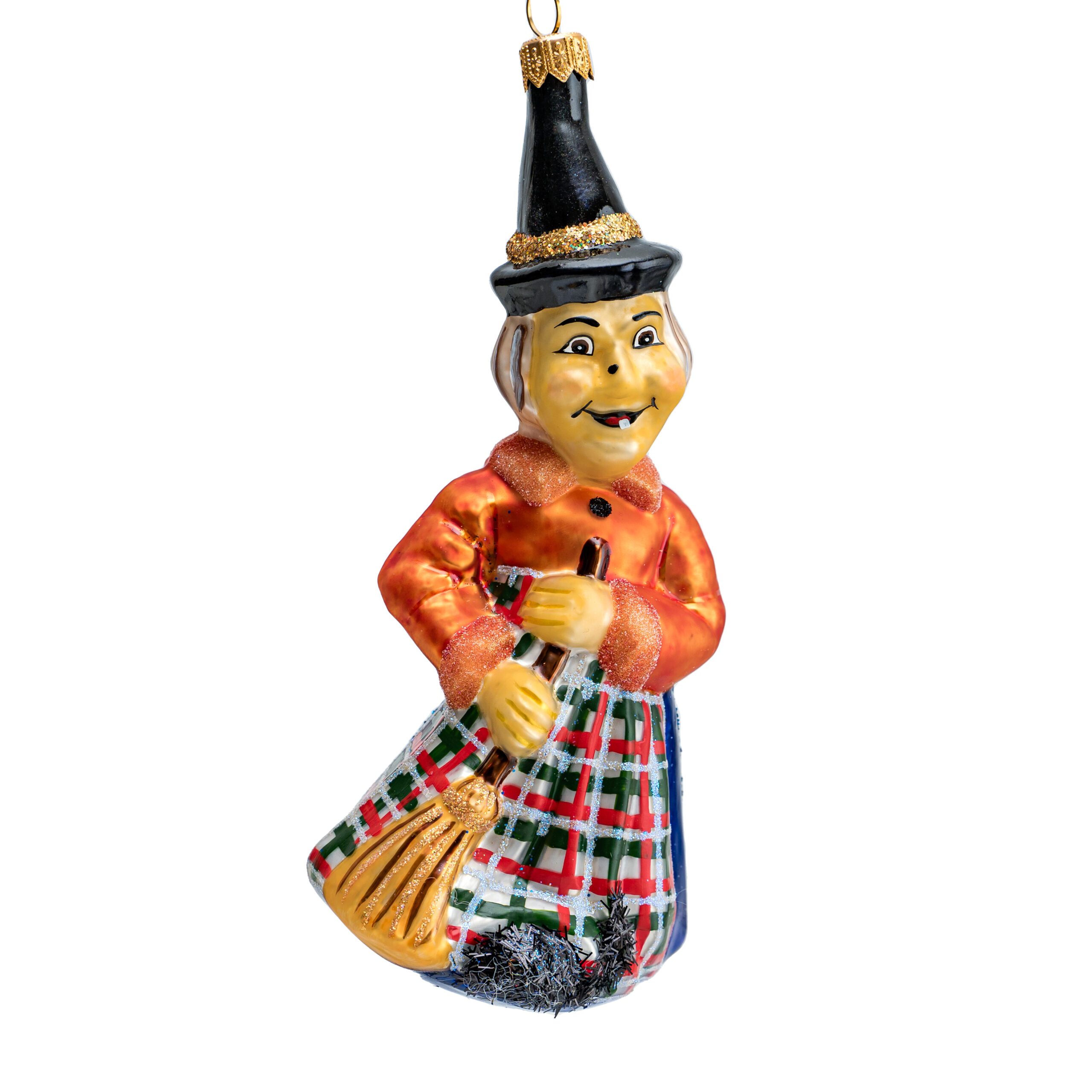 Ręcznie wykonana bombka – Baba Jaga – Luxorna – kolekcja Halloween
