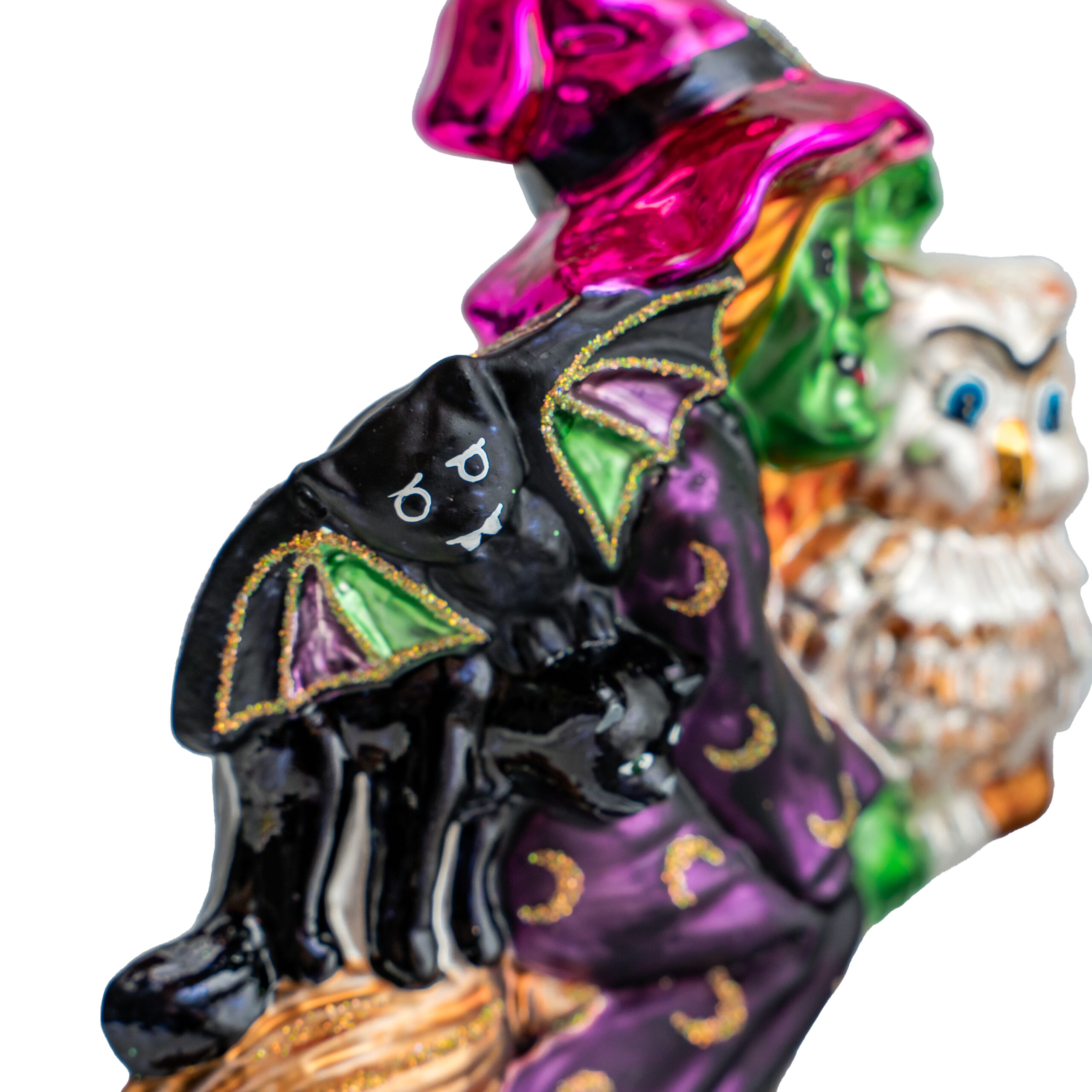 Ręcznie wykonana bombka – Czarownica – Luxorna – kolekcja Halloween