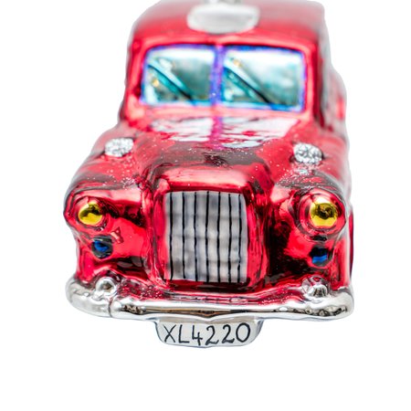 Ręcznie malowana bombka – Samochód Taxi Black Cab – Luxorna