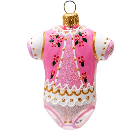Ręcznie malowana bombka – Body różowe – Luxorna
