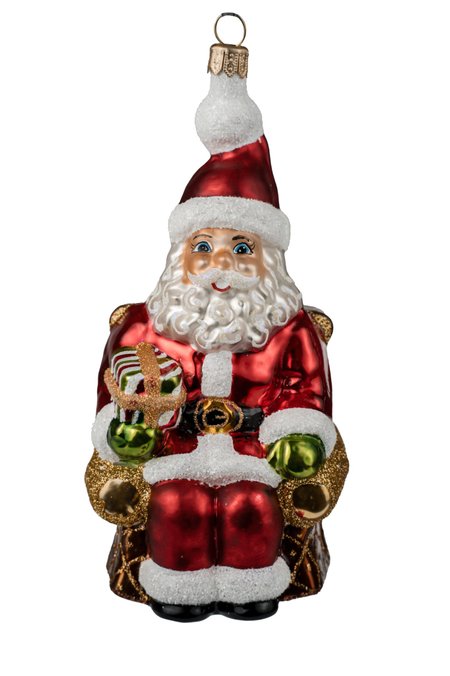 Christmas ornament Santa in Armchair #1