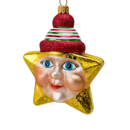 Christmas ornament Star in Bobble Hat