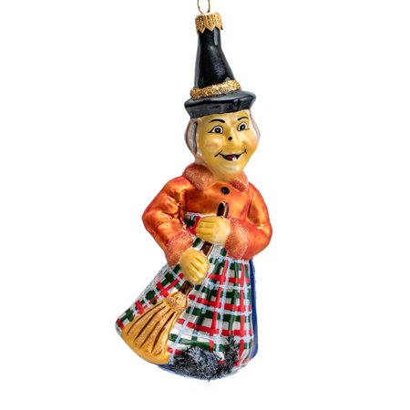 Ręcznie wykonana bombka – Baba Jaga – Luxorna – kolekcja Halloween