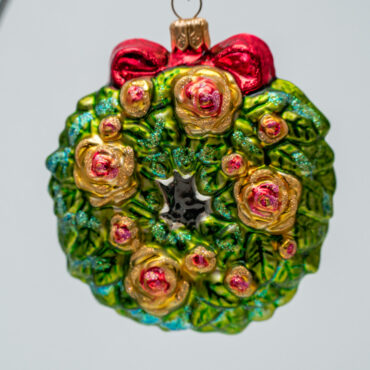 Ręcznie wykonana bombka – Wieniec 1 – Luxorna – kolekcja Kwiaty