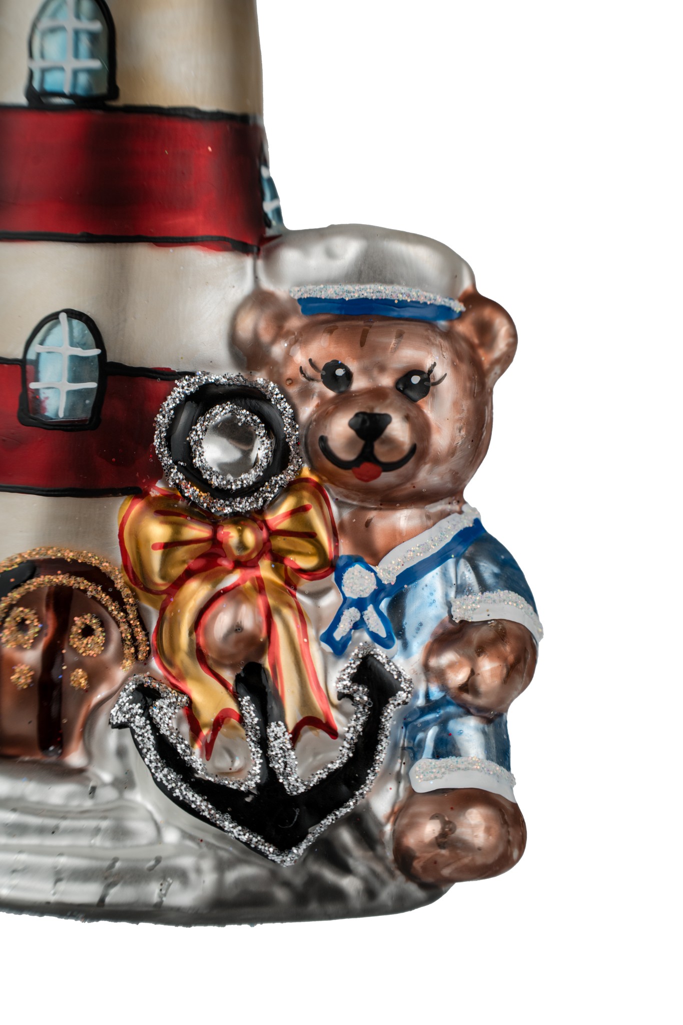 Christmas ornament Lighthouse with Teddy - Image 2