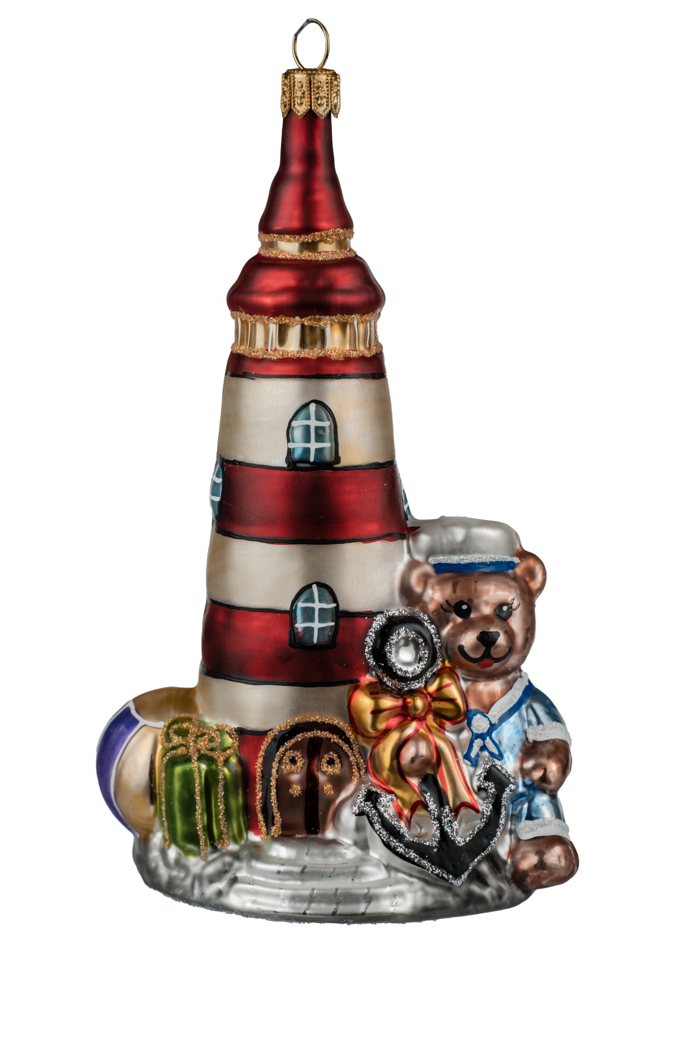 Christmas ornament Lighthouse with Teddy - Image 5