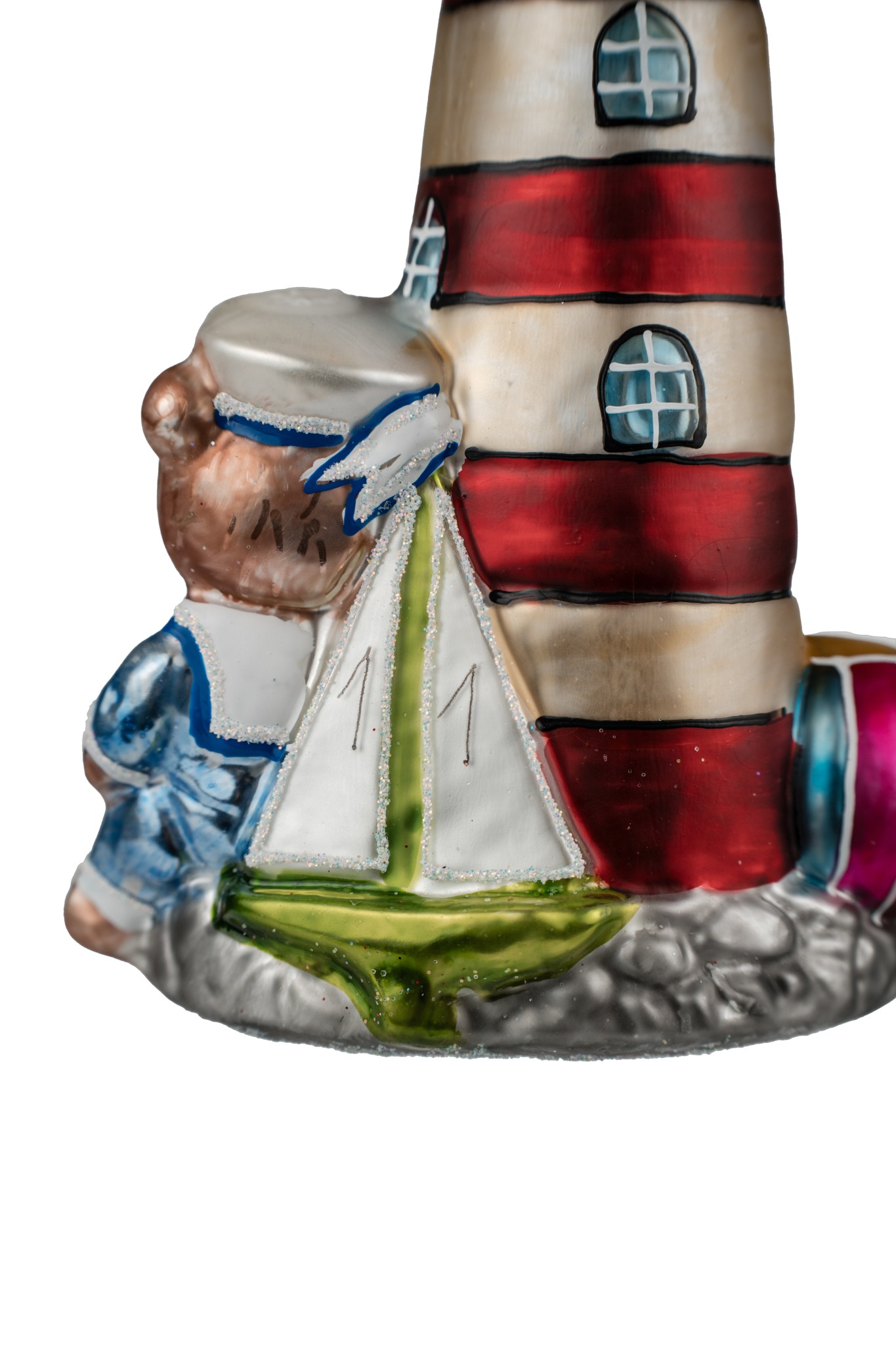 Christmas ornament Lighthouse with Teddy - Image 7