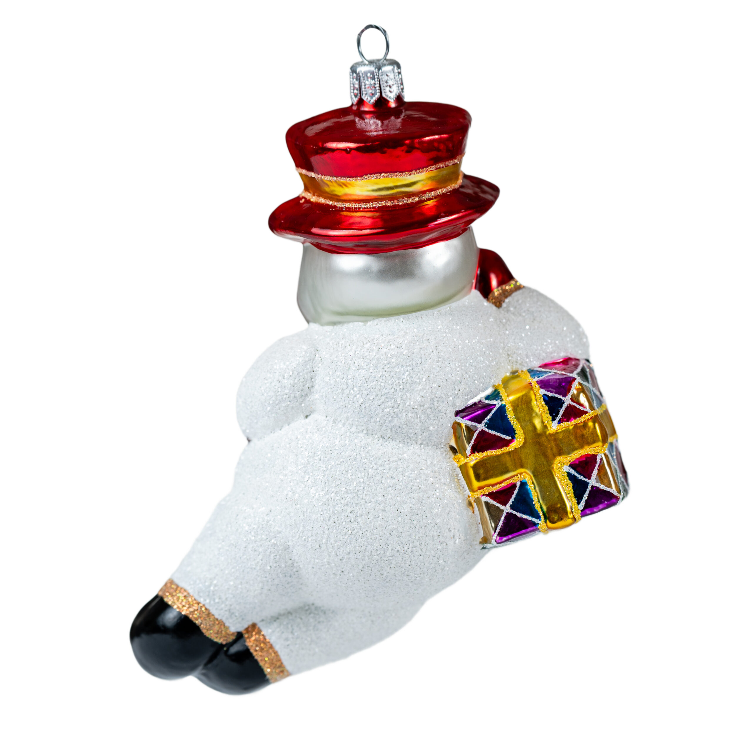 Bombka Bałwanek podparty z paczką - obrazek 6