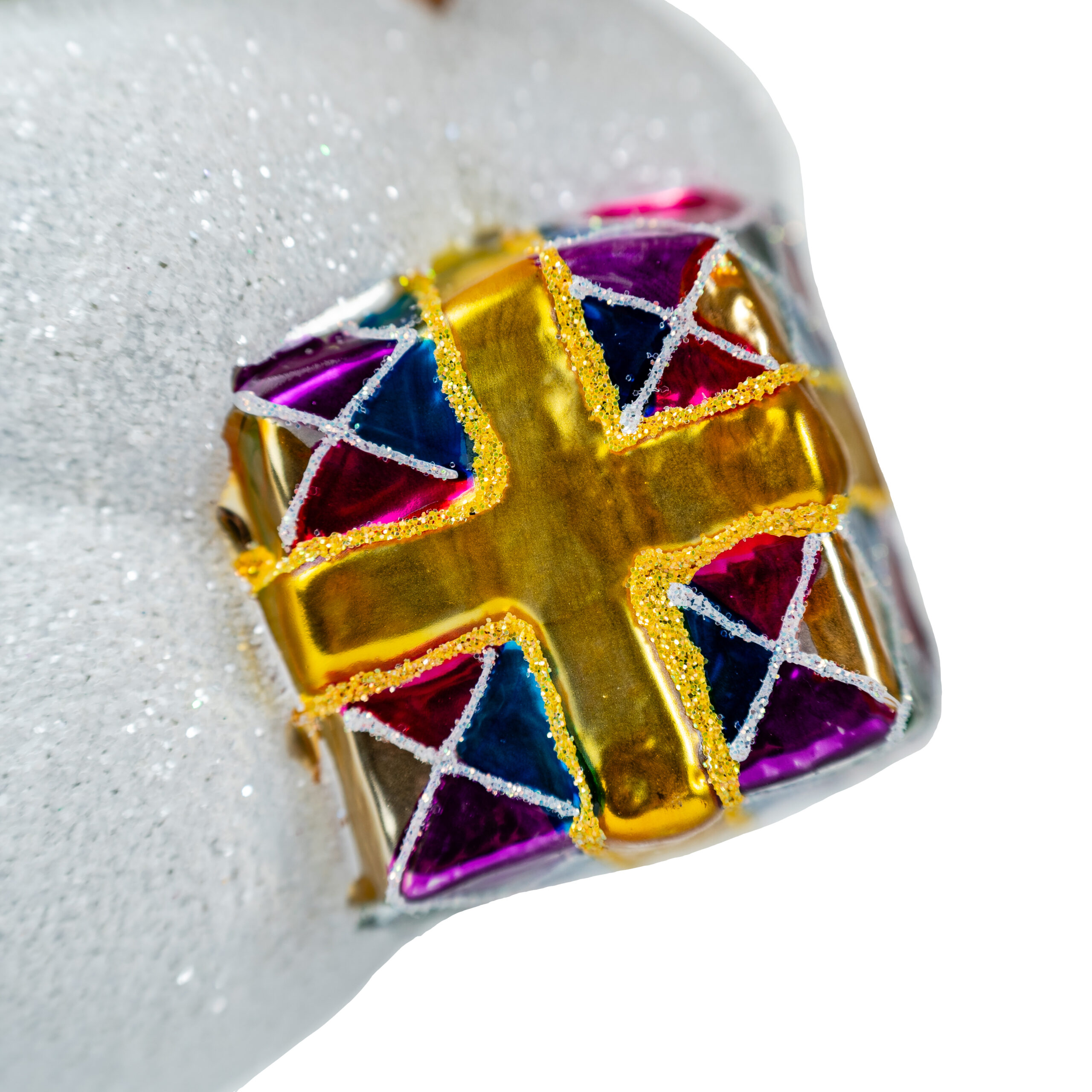 Bombka Bałwanek podparty z paczką - obrazek 7