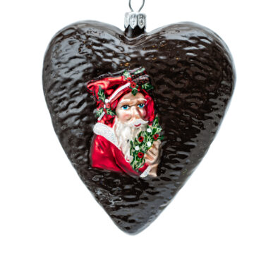 Ręcznie malowana bombka – Serce z piernika – Luxorna