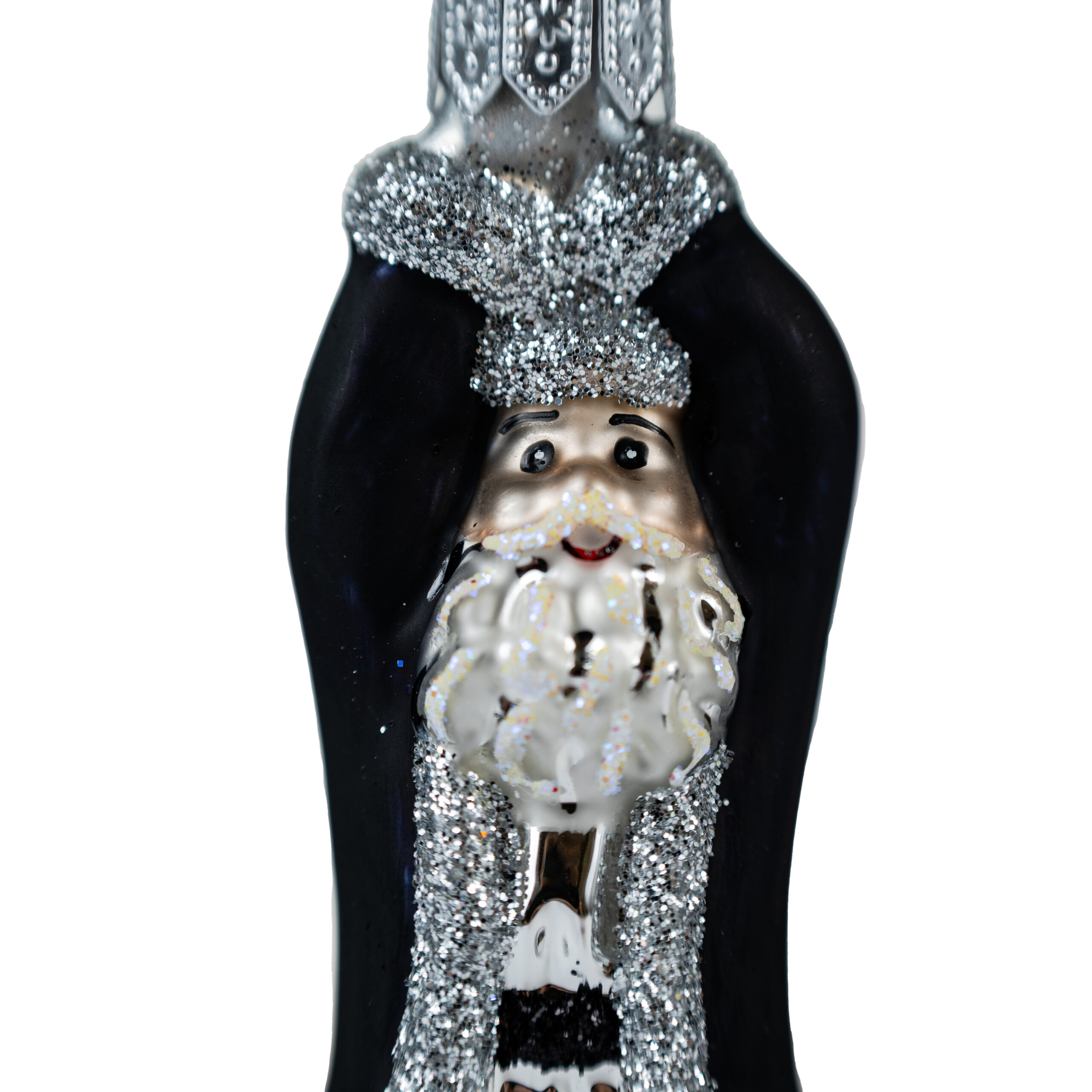 Christmas ornament Silver Clock with Santa - Image 6