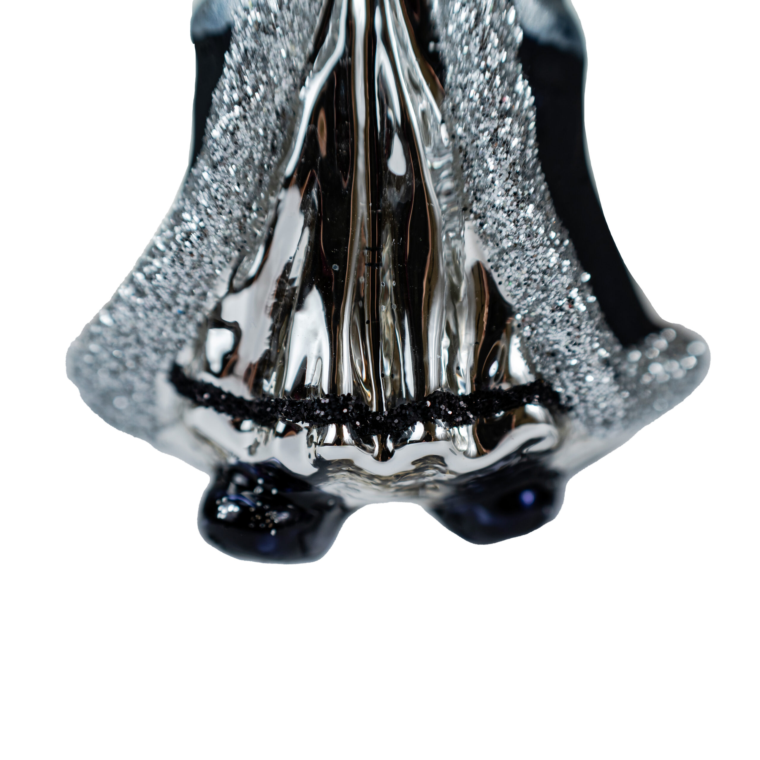 Christmas ornament Silver Clock with Santa - Image 7