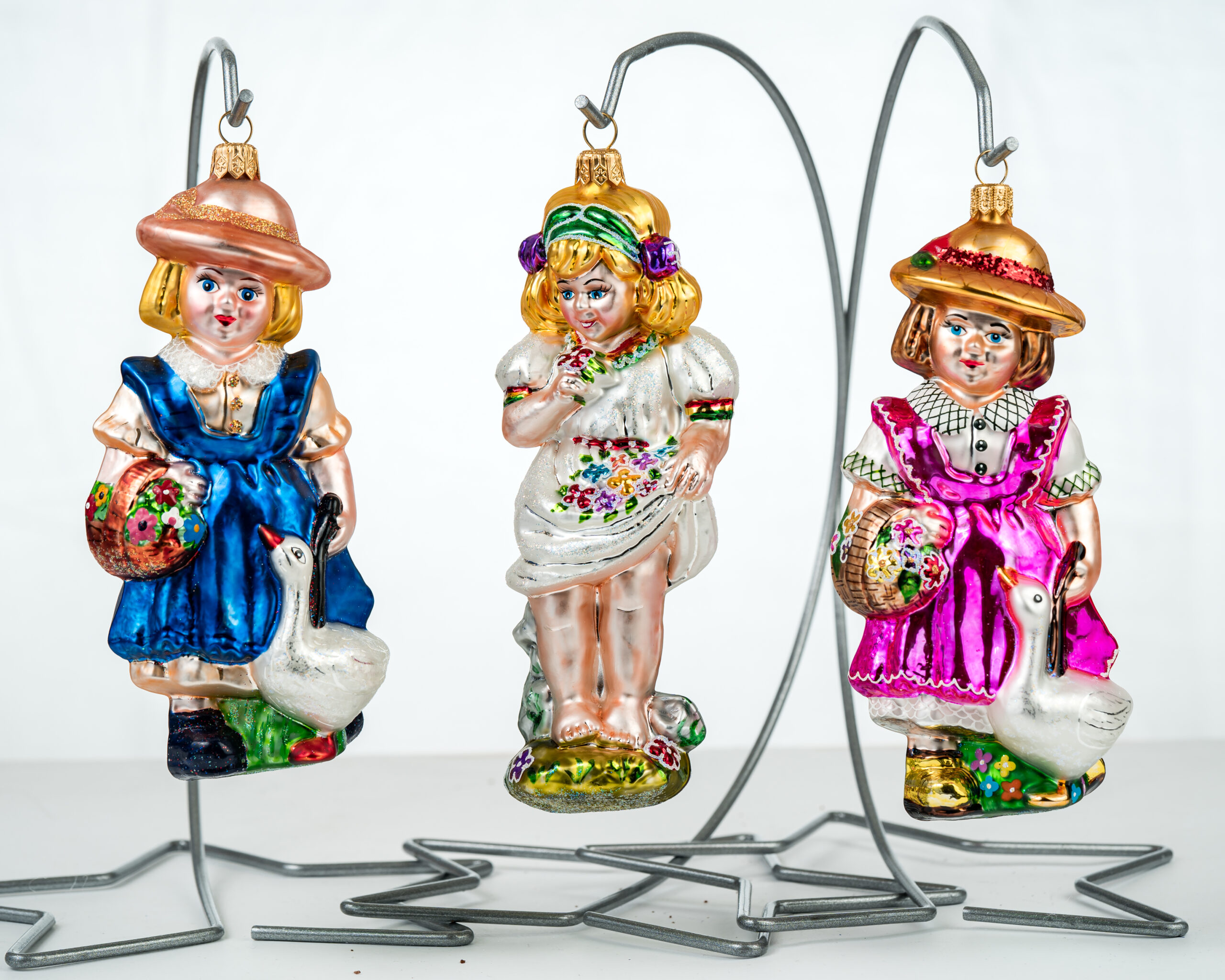 Christmas ornament Girl with Goose #2 - Image 7