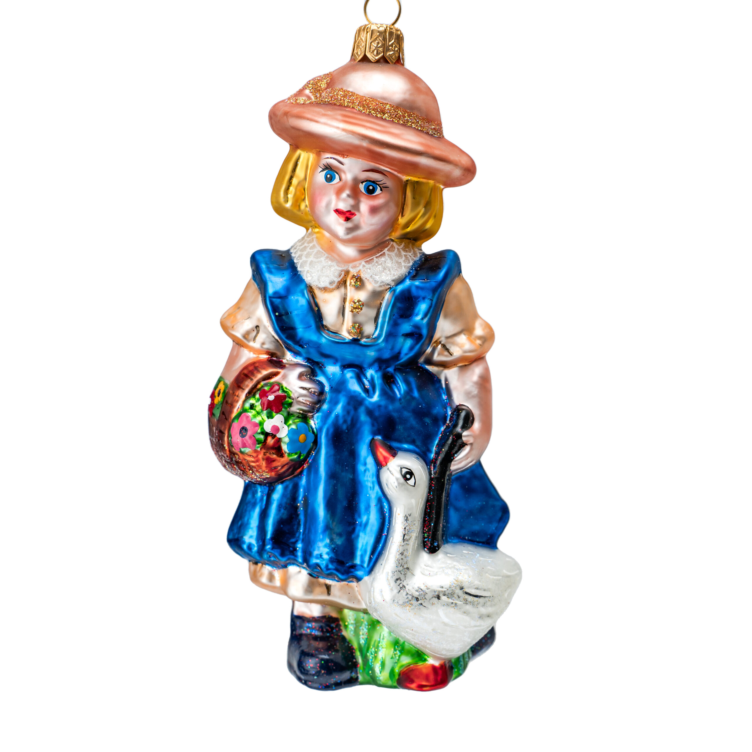 Christmas ornament Girl with Goose #2 - Image 2