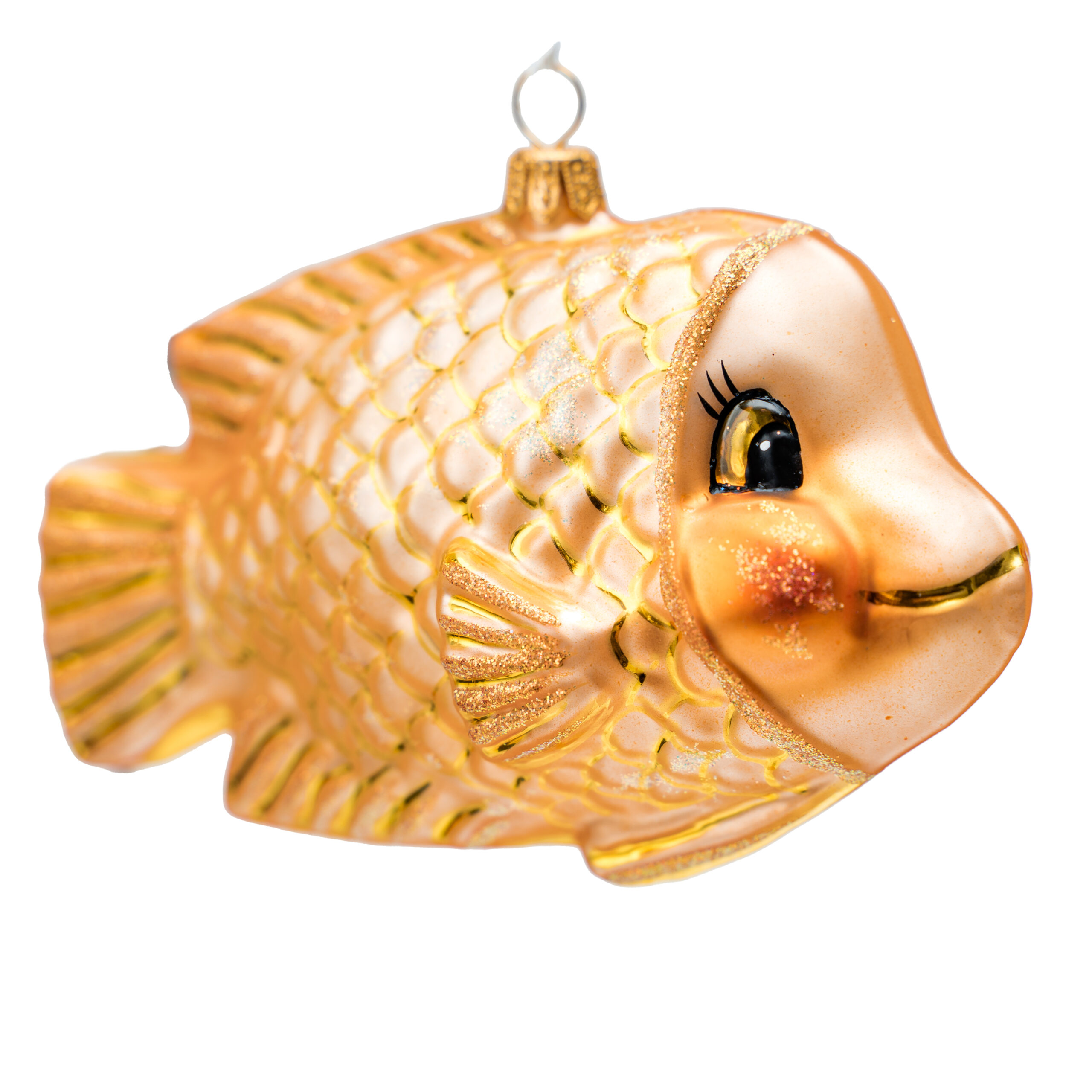 Bombka Złota Rybka – ręcznie wykonana ozdoba ze szkła – Luxorna