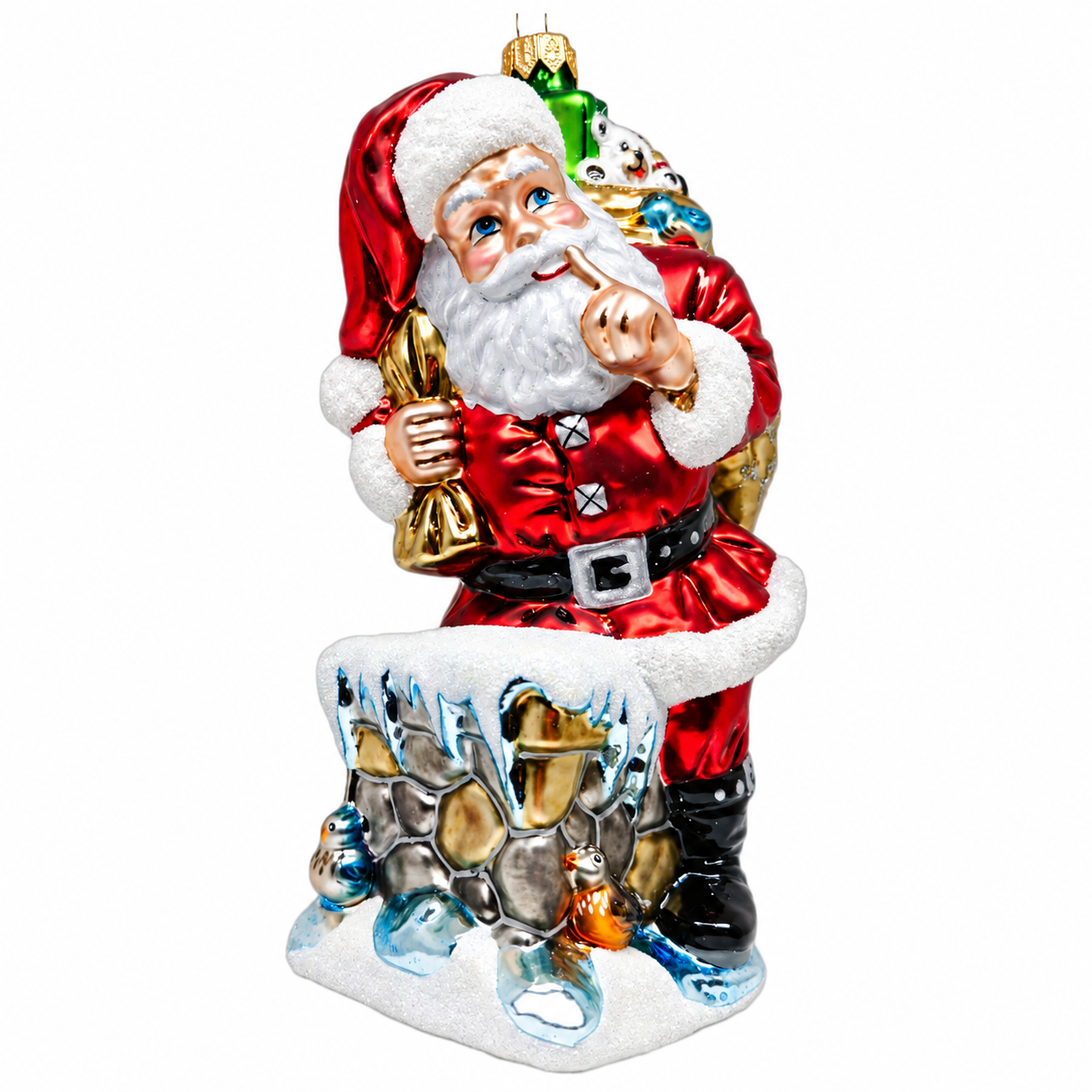 Christmas ornament Santa in the Chimney