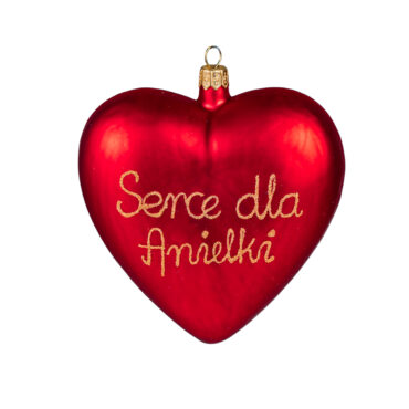 Bombka Wielkie Serce – personalizowana ozdoba ze szkła z dedykacją – Luxorna